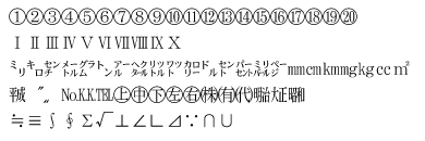 Windows の機種依存文字。